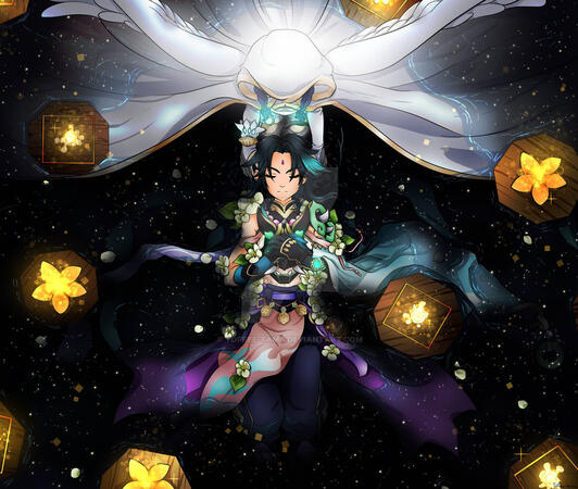 Half Body with Simple Background + Additional Character